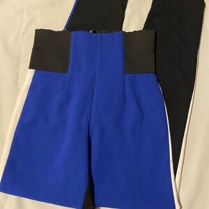 Mustard Seed Blue and Black Colorblock Trousers